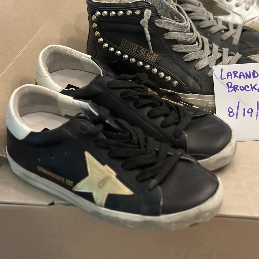 Golden Goose Super-Star Classic, Black/White/Gold size 36. EXCELLENT condition
